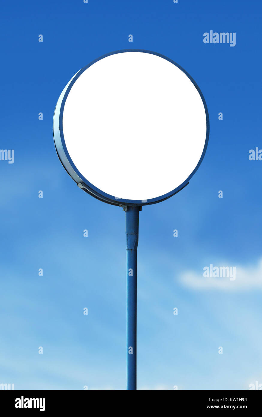 blank circle sign board Stock Photo Alamy