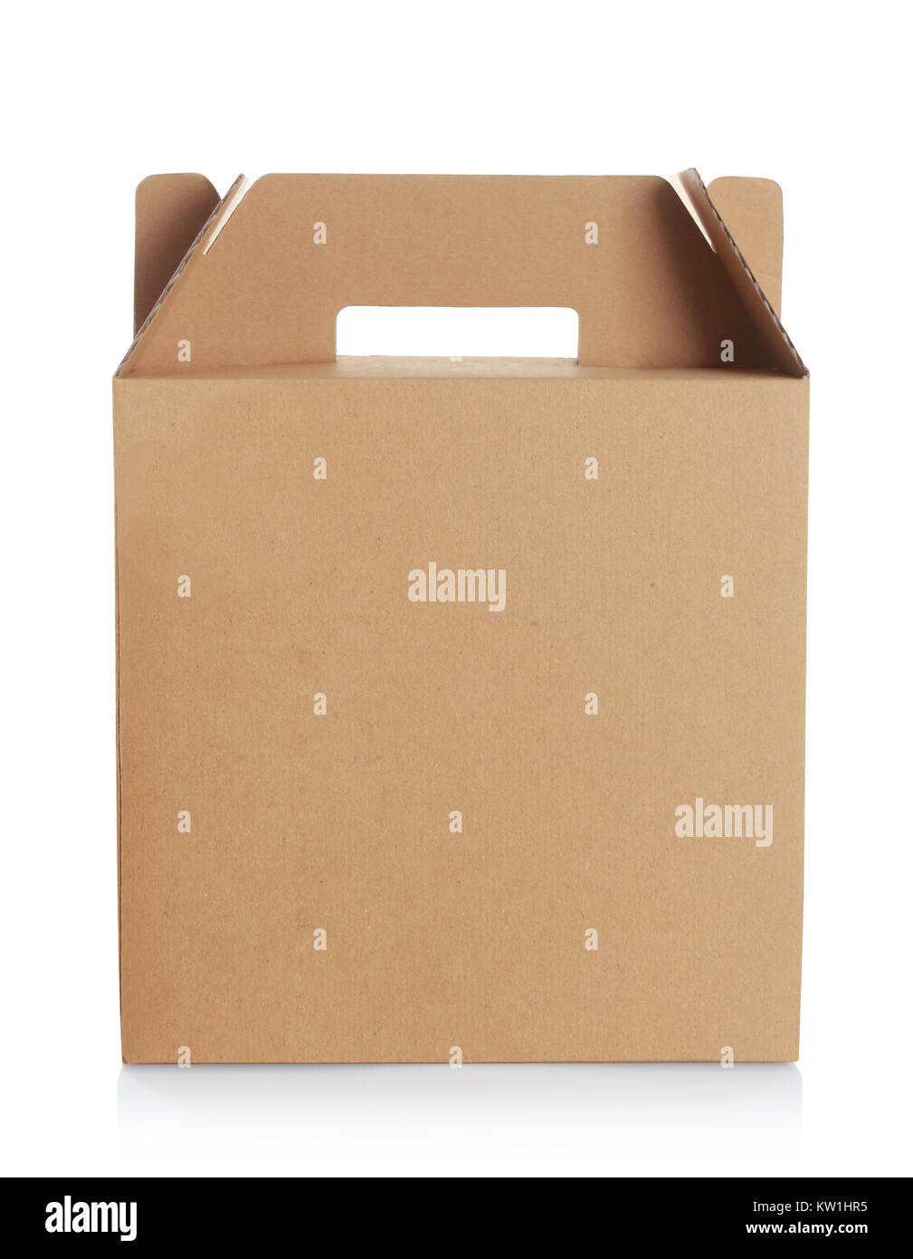 Cardboard box with handle Stock Photo Alamy