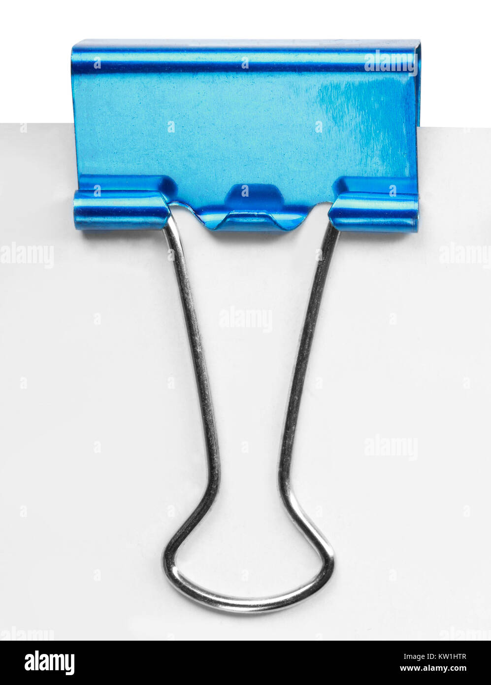 Close up of a blue binder clip Stock Photo Alamy
