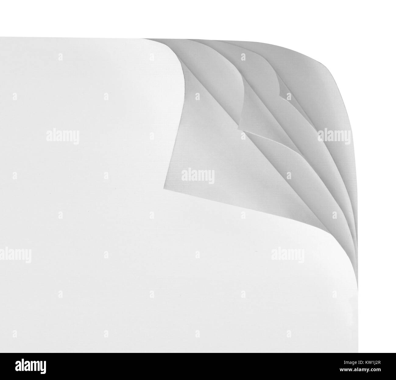 paper with corner curl Stock Photo Alamy