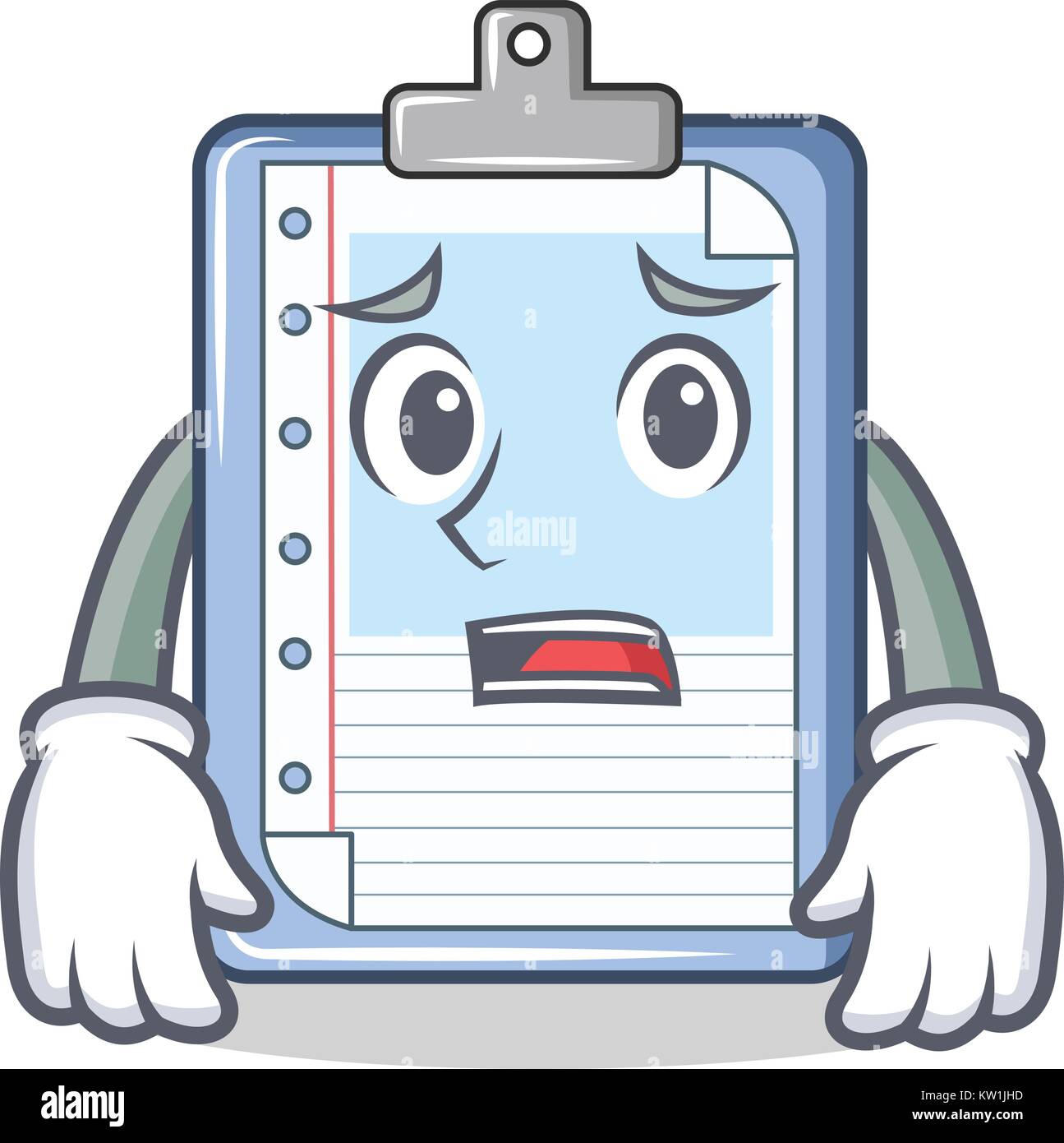 Afraid clipboard character cartoon style Stock Vector Image & Art - Alamy