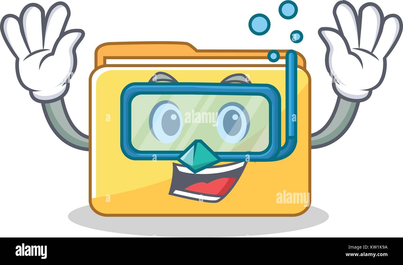 Diving folder character cartoon style Stock Vector Image & Art - Alamy
