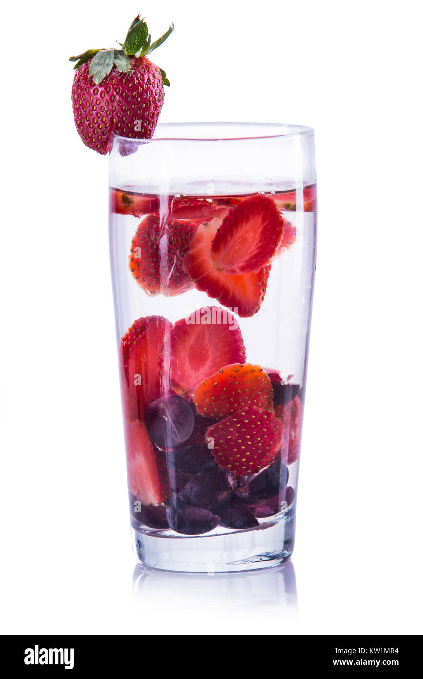 infused water mix of strawberry and grape Stock Photo Alamy