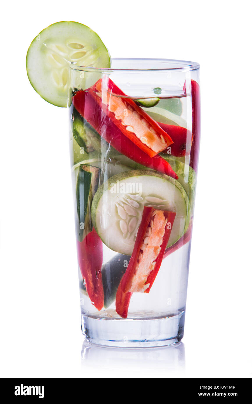 infused water mix of jalapeno and cucumber Stock Photo Alamy