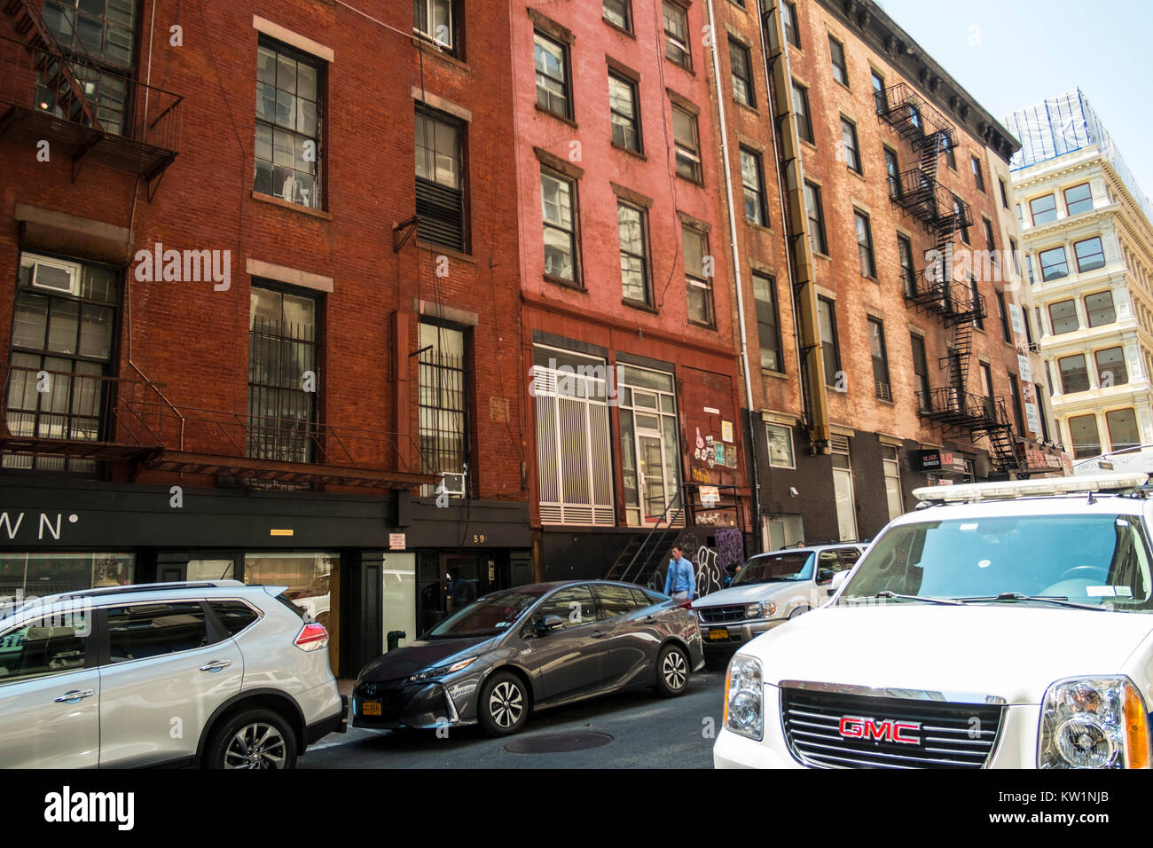 Beautiful classic buildings along Franklin Street, New York City Stock Photo Alamy