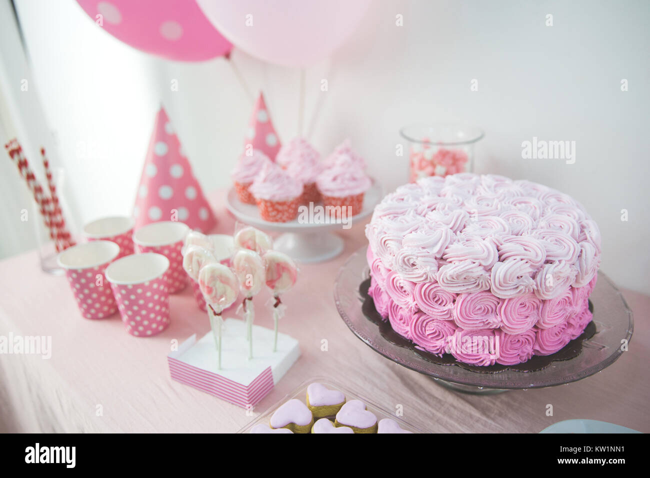 Sweet Corner Of A Birthday Party Stock Photo 170298717 Alamy