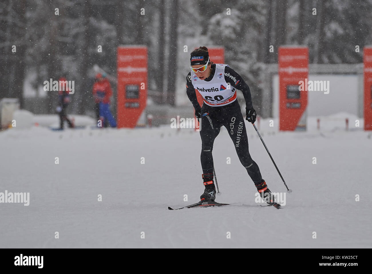 Lenzerheide, Switzerland, 30th December 2017. GASPARIN Selina (SUI) during the Ladies’ 1.5 km Sprint Competition at the FIS Cross Country Worldcup Tour de Ski 2017 in Lenzerheide. Photo: Cronos/Rolf Simeon/Alamy Live News Stock Photo