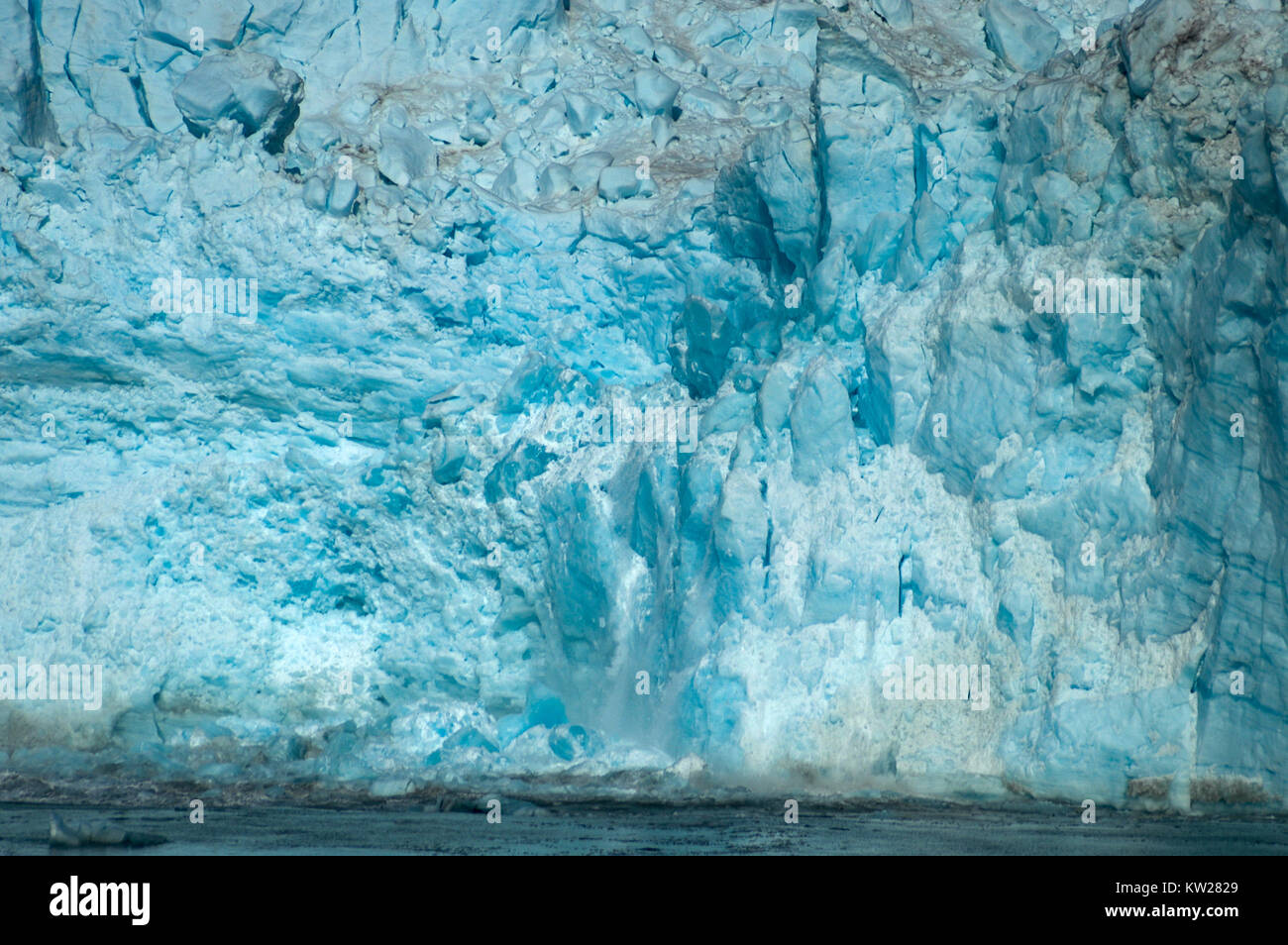 Hubbard Glacier located in eastern Alaska and part of Yukon, Canada, and named after Gardiner Hubbard. Stock Photo