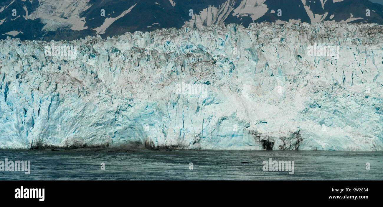 Hubbard Glacier located in eastern Alaska and part of Yukon, Canada, and named after Gardiner Hubbard. Stock Photo