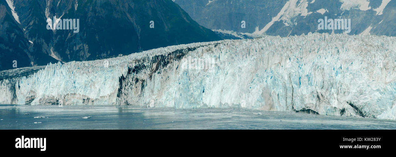 Hubbard Glacier located in eastern Alaska and part of Yukon, Canada, and named after Gardiner Hubbard. Stock Photo