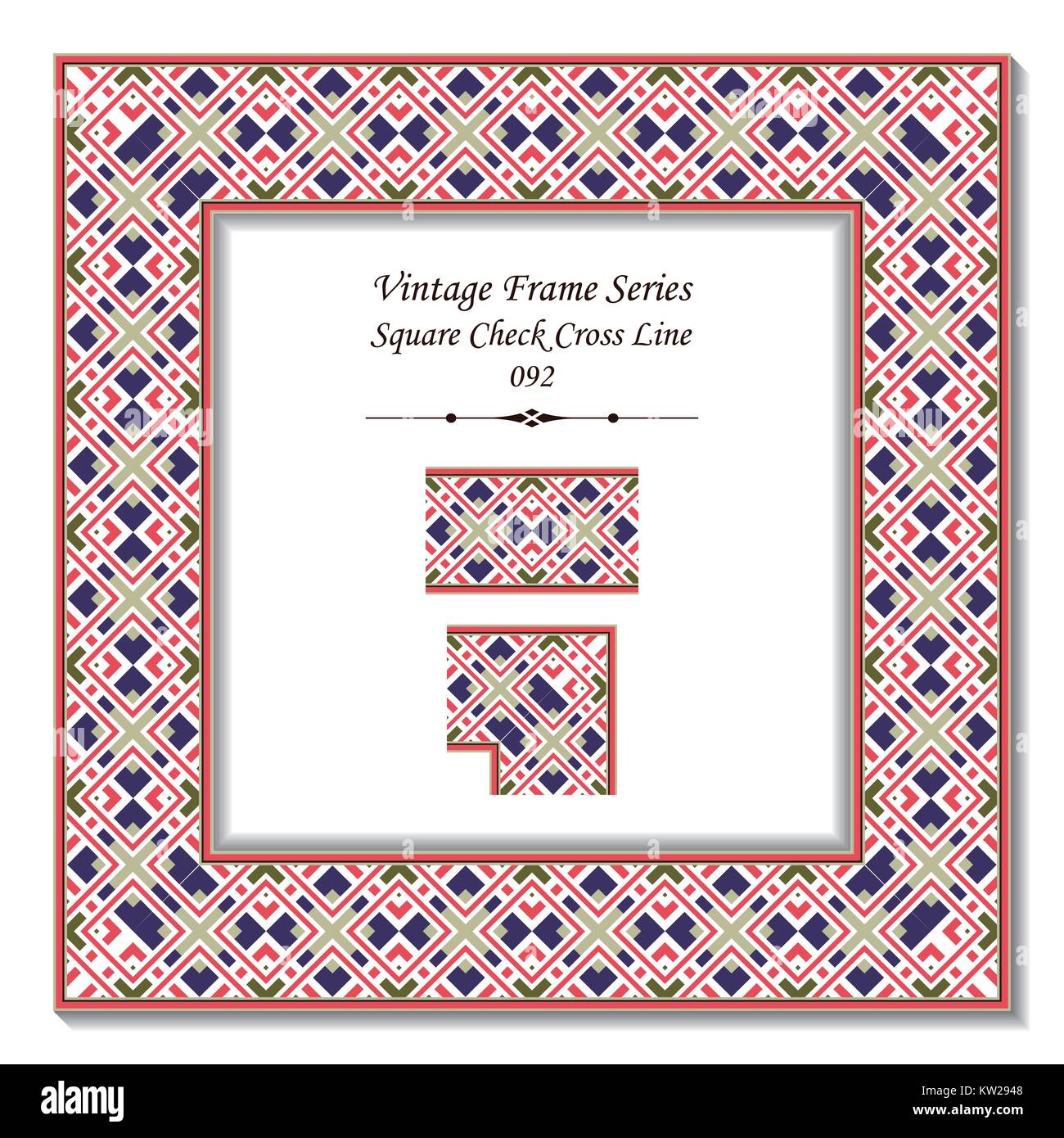 Vintage 3d frame check Stock Vector Images - Alamy