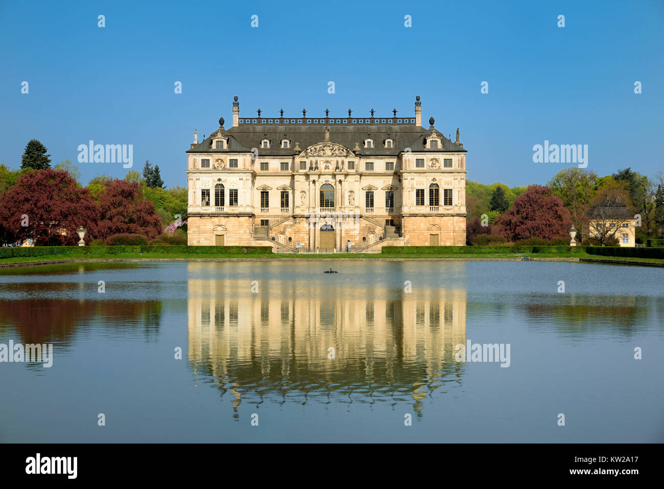 Dresden, palace in the big garden, Palais im Großer Garten Stock Photo