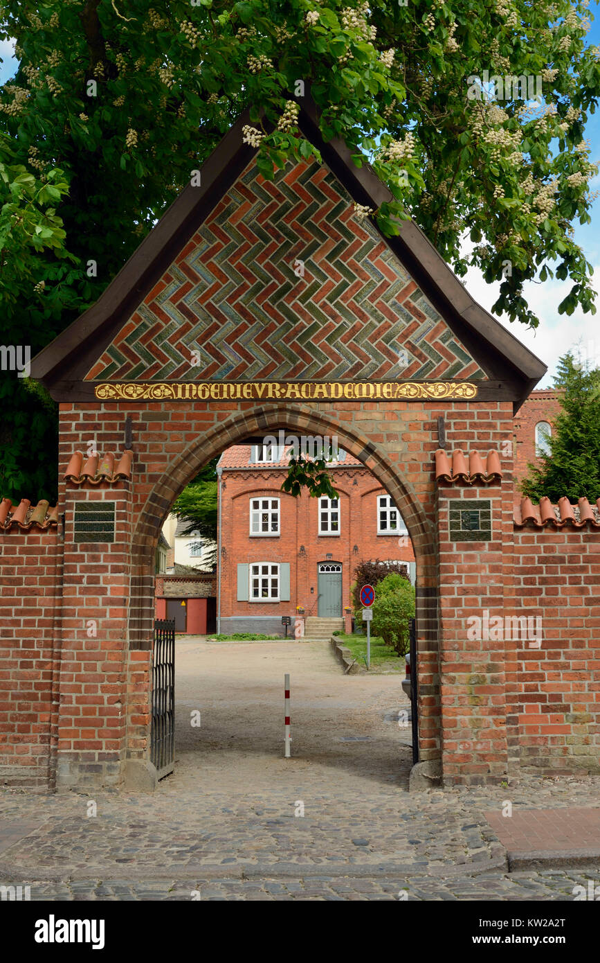 Wismar, main entrance to the holy mind court, Portal zum Heiligen Geist Hof Stock Photo