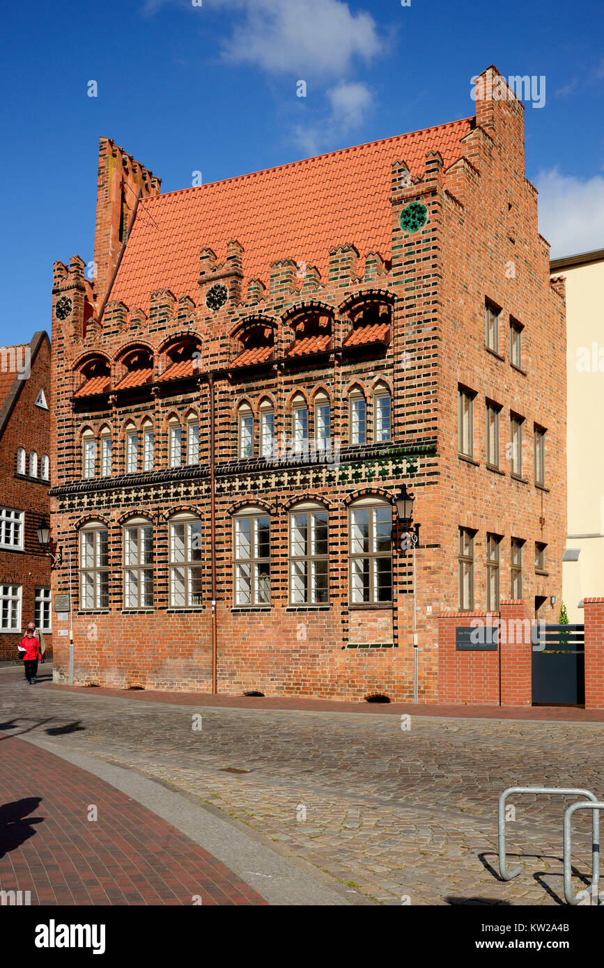Wismar, former Archidiakonat on Saint Marien Kirchhof, ehemaliges Archidiakonat auf dem Sankt Marien Kirchhof Stock Photo