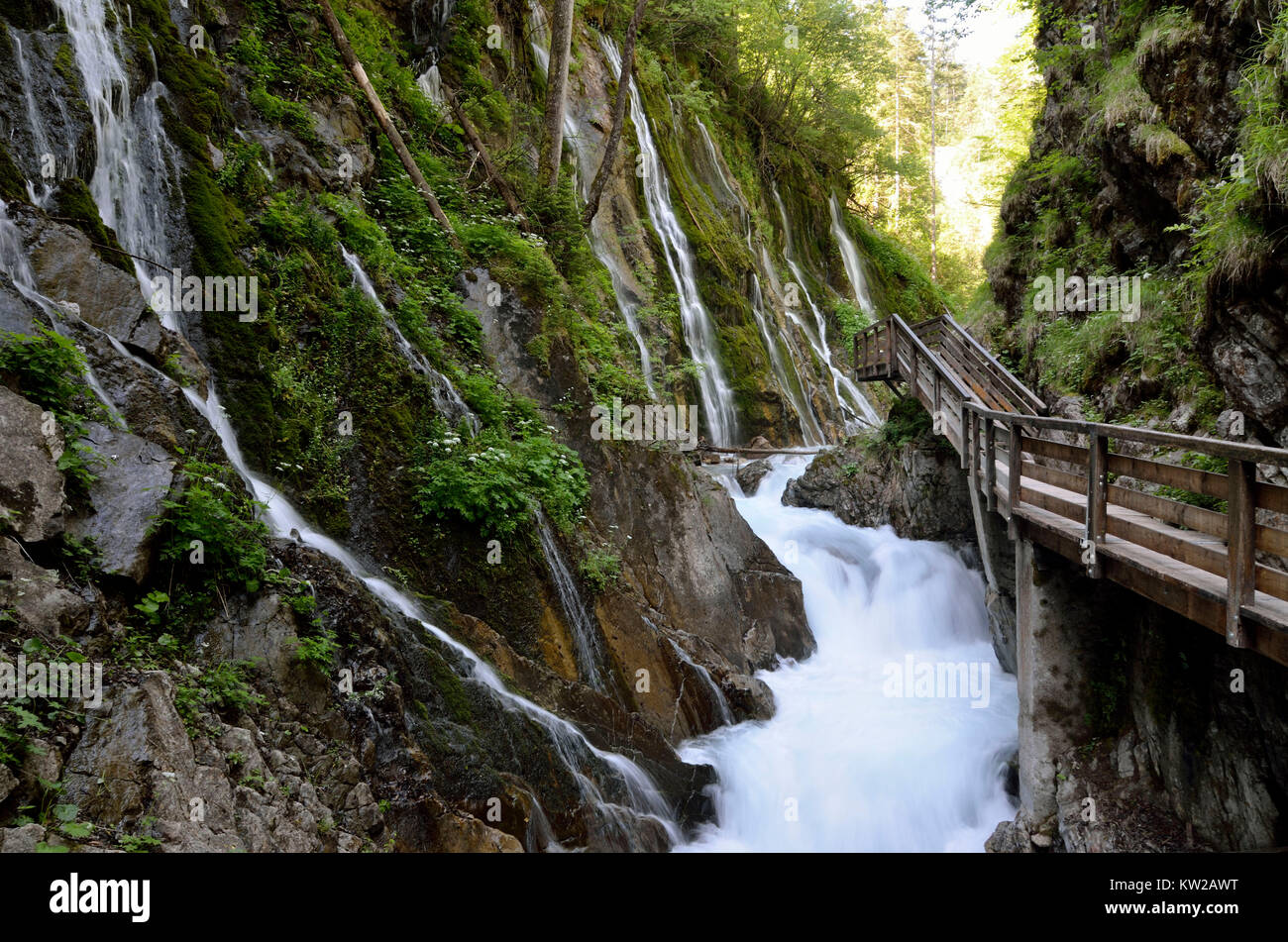 Berchtesgadener country, Wimmbachklamm, Berchtesgadener Land Stock Photo