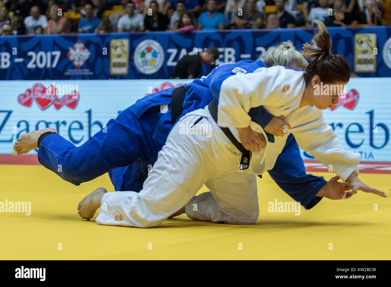 ZAGREB, CROATIA - OCTOBER 01, 2017: IJF Judo Grand Prix Zagreb 2017 ...