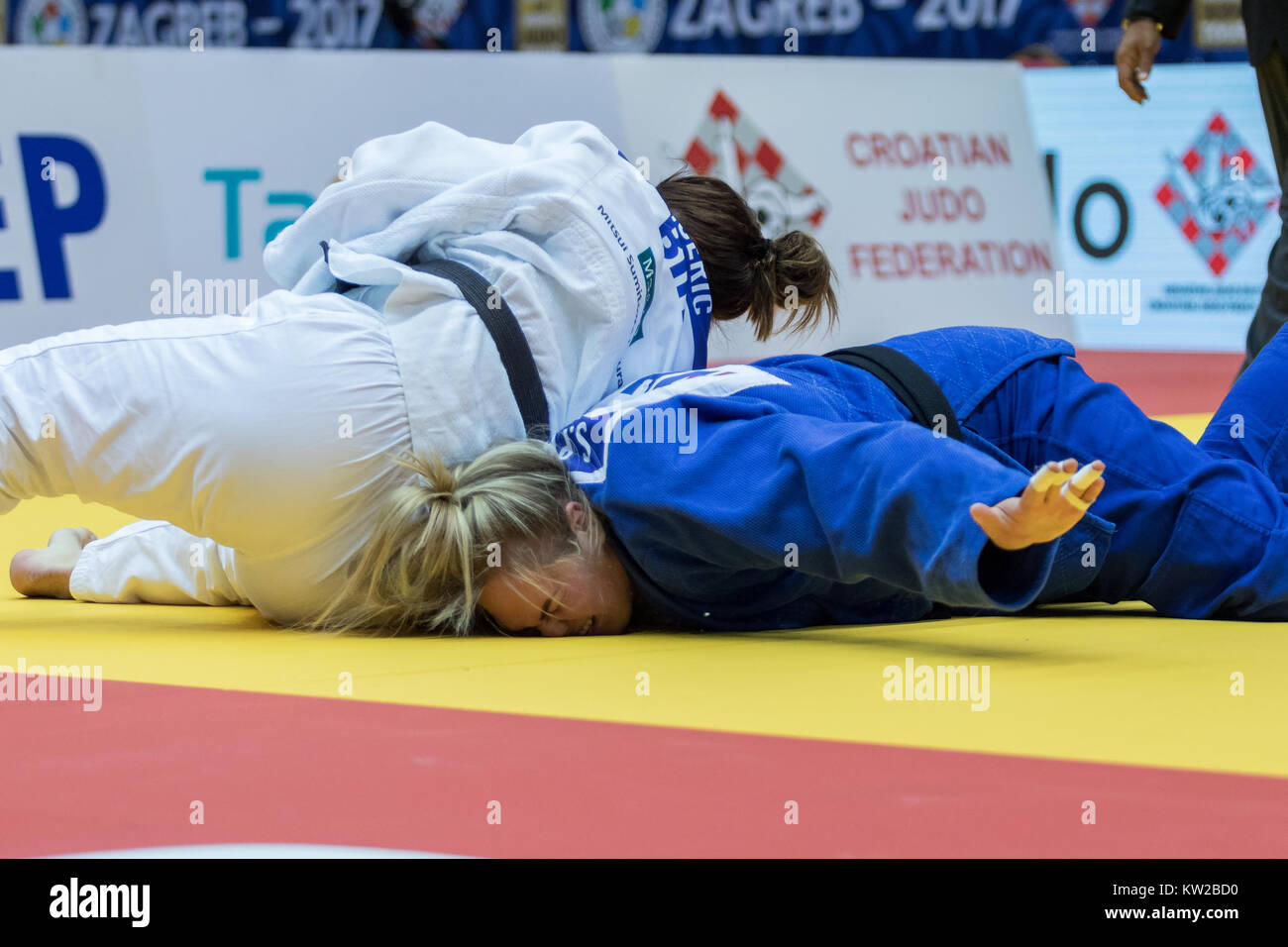 ZAGREB, CROATIA - OCTOBER 01, 2017: IJF Judo Grand Prix Zagreb 2017 ...