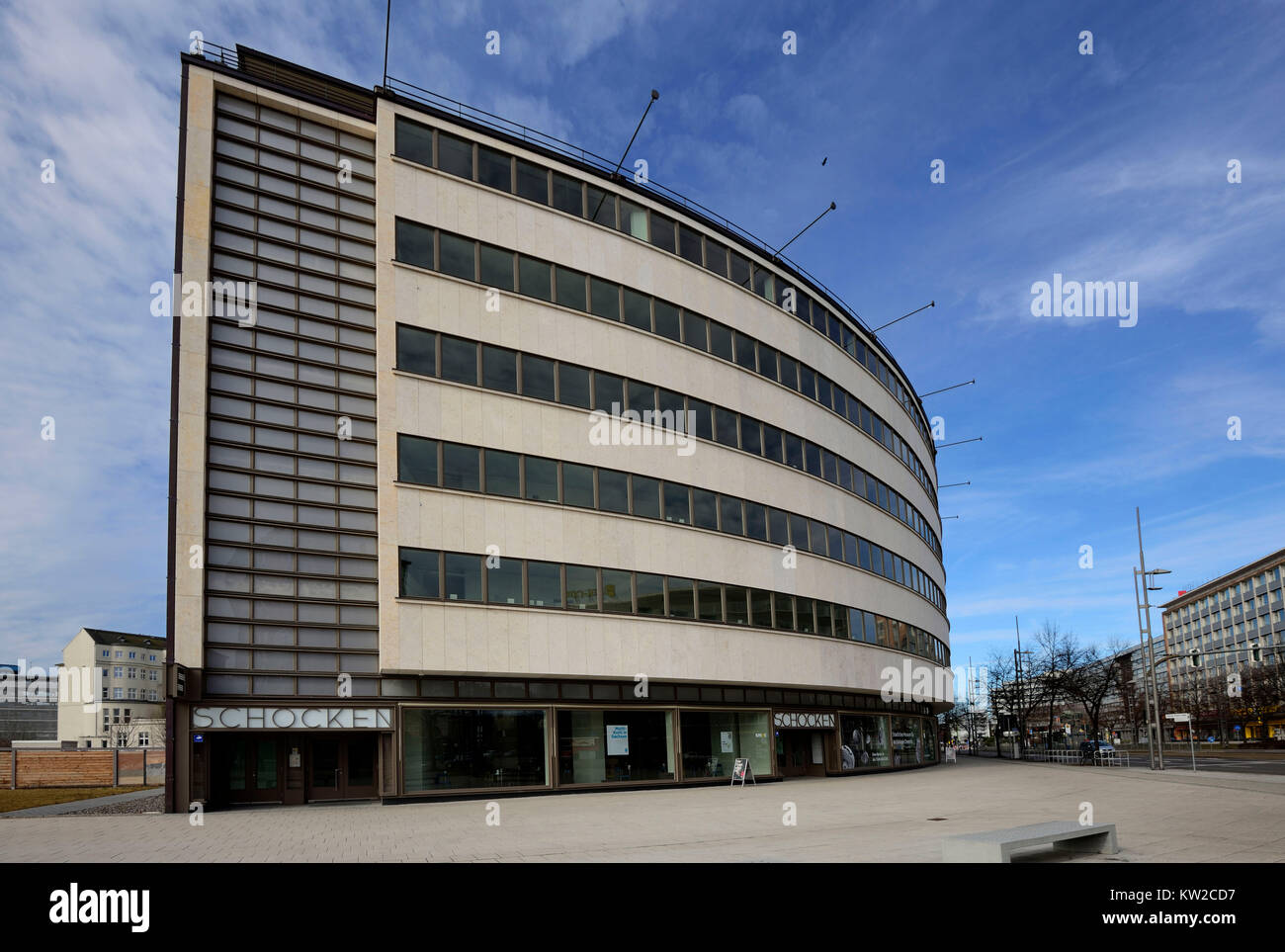 Chemnitz, state museum for archeology in the department store Shock, Staatliches Museum für Archäologie im Kaufhaus Schocken Stock Photo