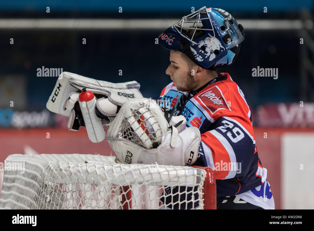 ZAGREB, CROATIA DECEMBER 28, 2017 EBEL ice hockey league match