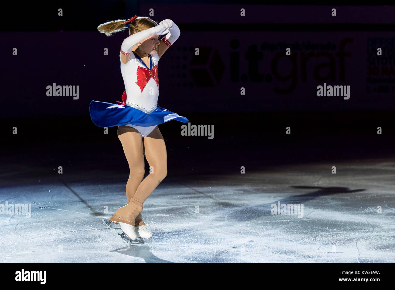 ZAGREB, CROATIA DECEMBER 09, 2017 Figure skating competition Golden