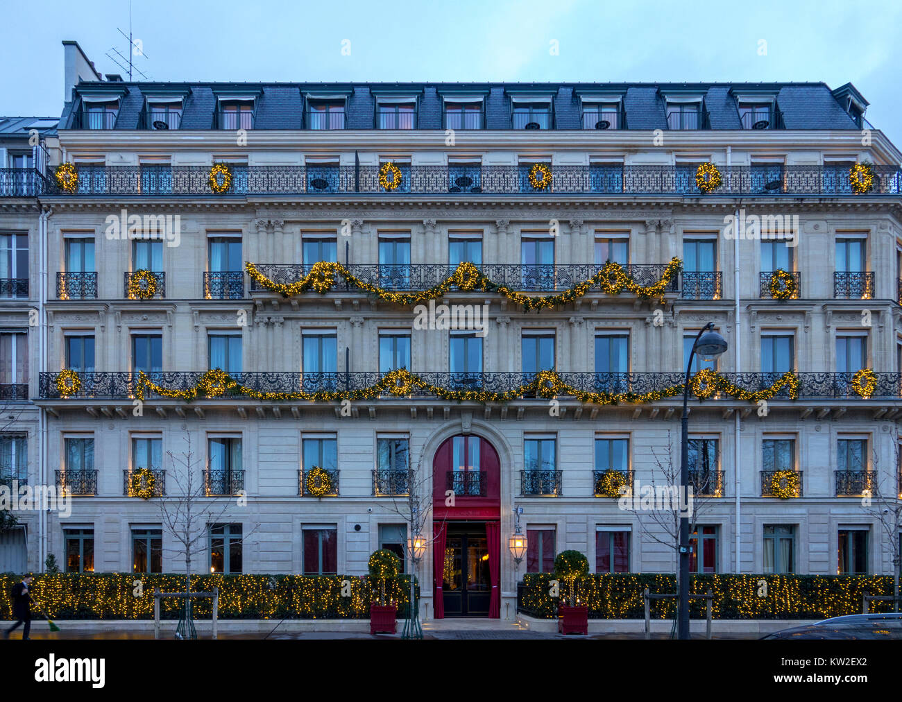 Exterior of La Reserve Hotel, Paris, France Stock Photo