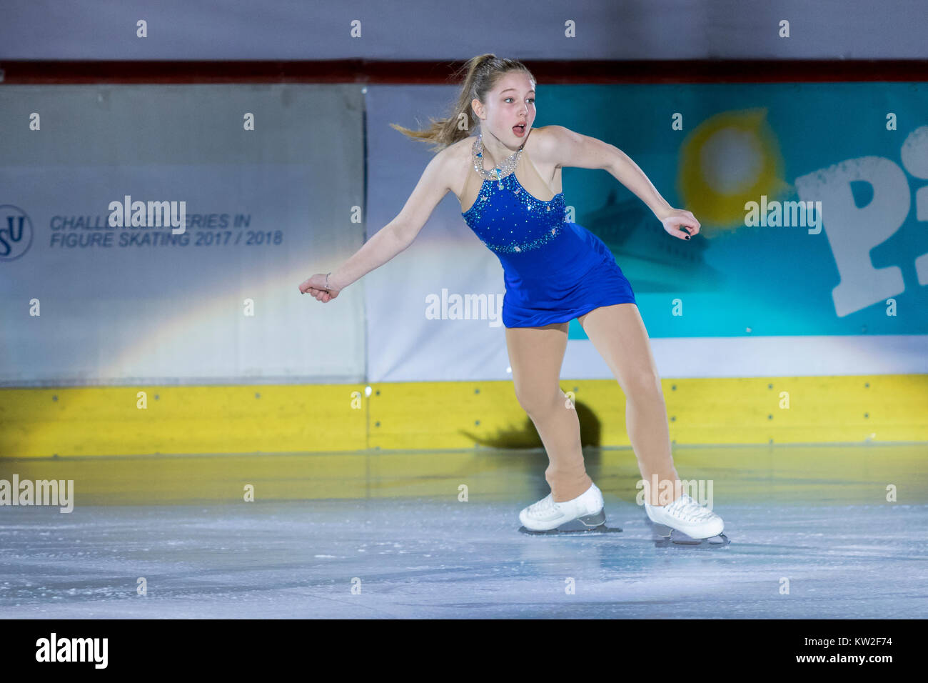 ZAGREB, CROATIA DECEMBER 09, 2017 Figure skating competition Golden