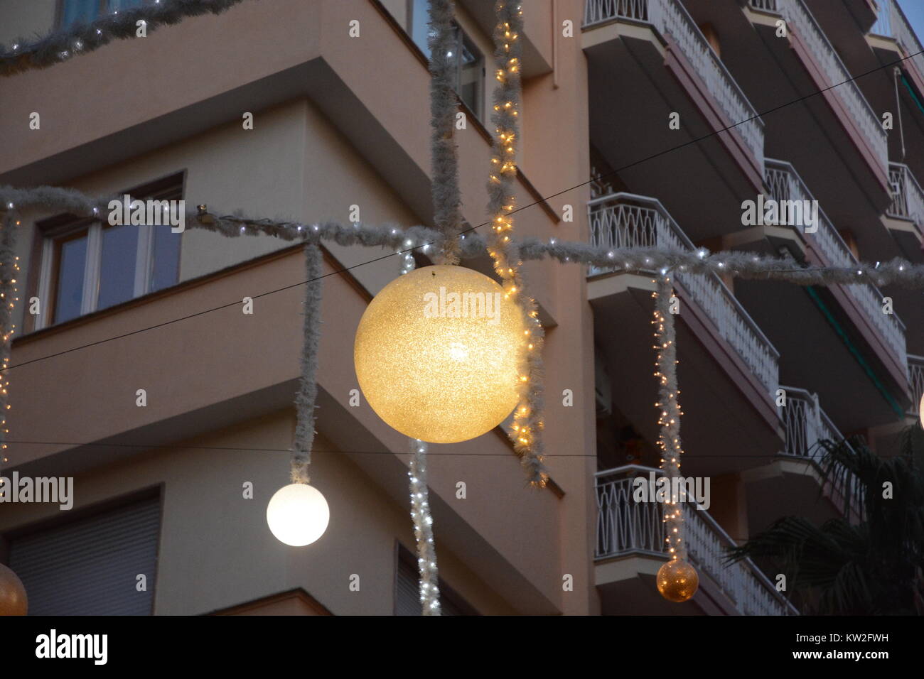 Salerno italy christmas lights