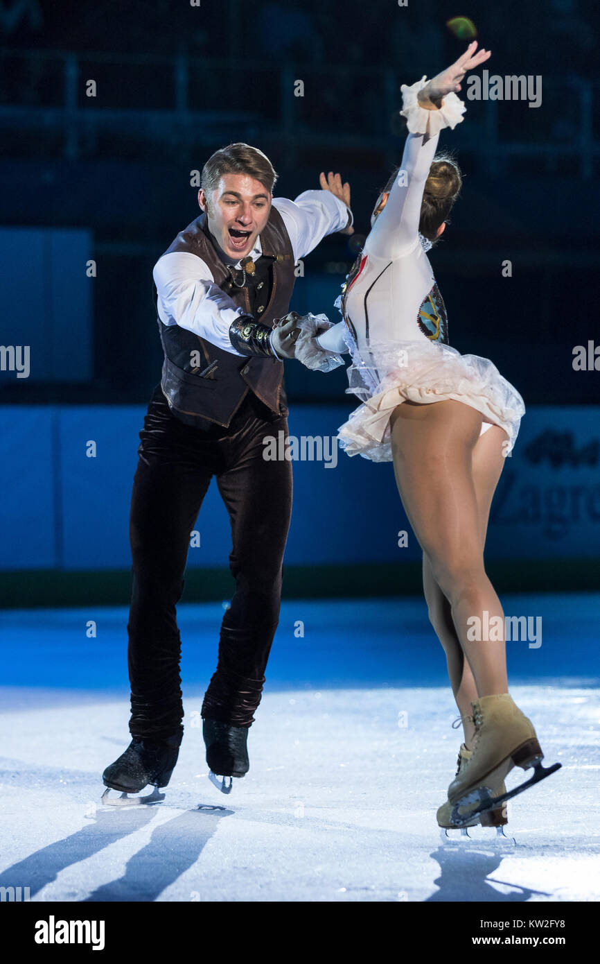 ZAGREB, CROATIA DECEMBER 09, 2017 Figure skating competition Golden