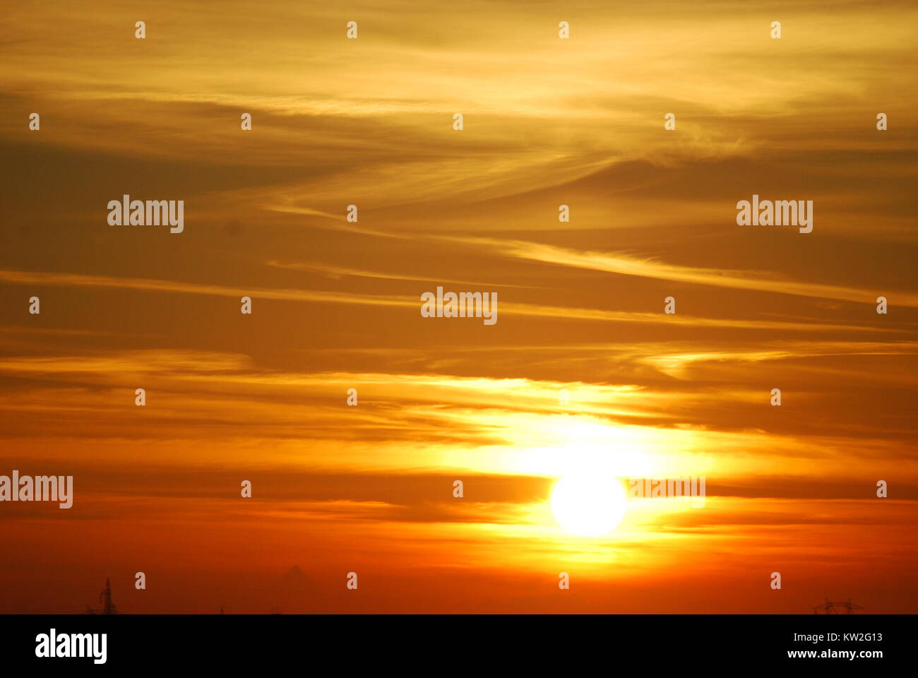 Colorful sunset sky Stock Photo - Alamy