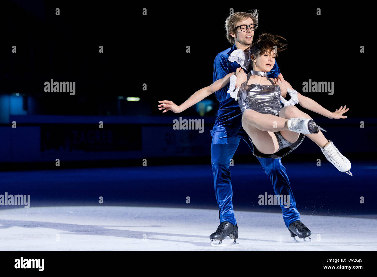 ZAGREB, CROATIA DECEMBER 09, 2017 Figure skating competition Golden