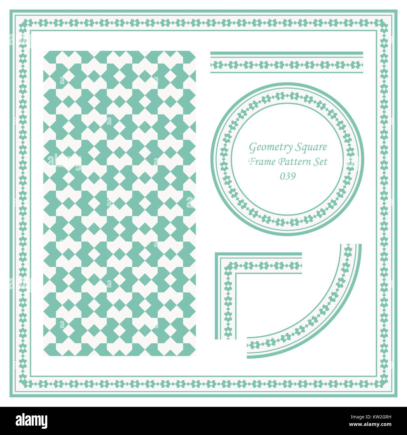 Vintage Frame Pattern Set of Geometry Square Stock Vector Image & Art ...