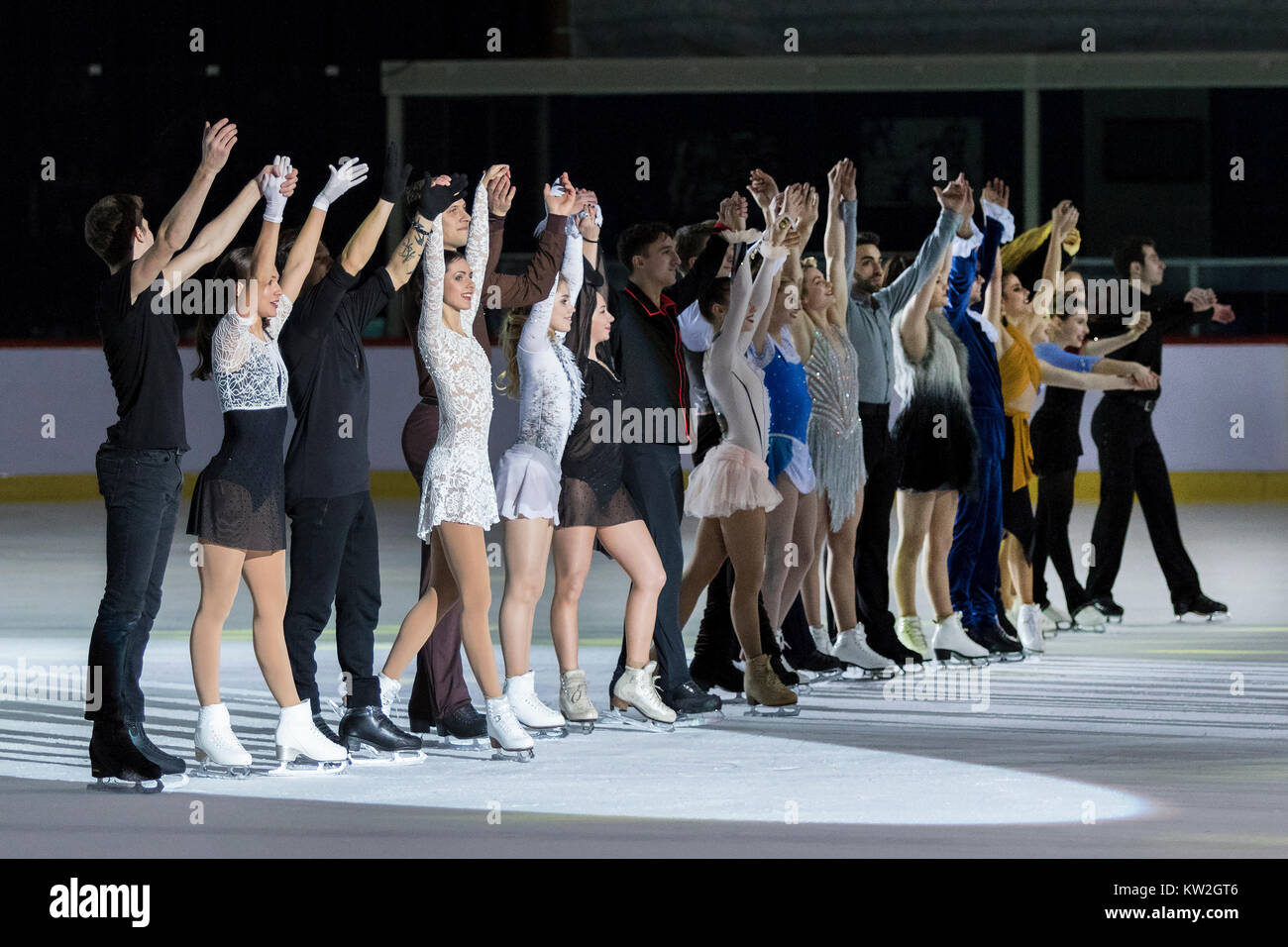 ZAGREB, CROATIA DECEMBER 09, 2017 Figure skating competition Golden