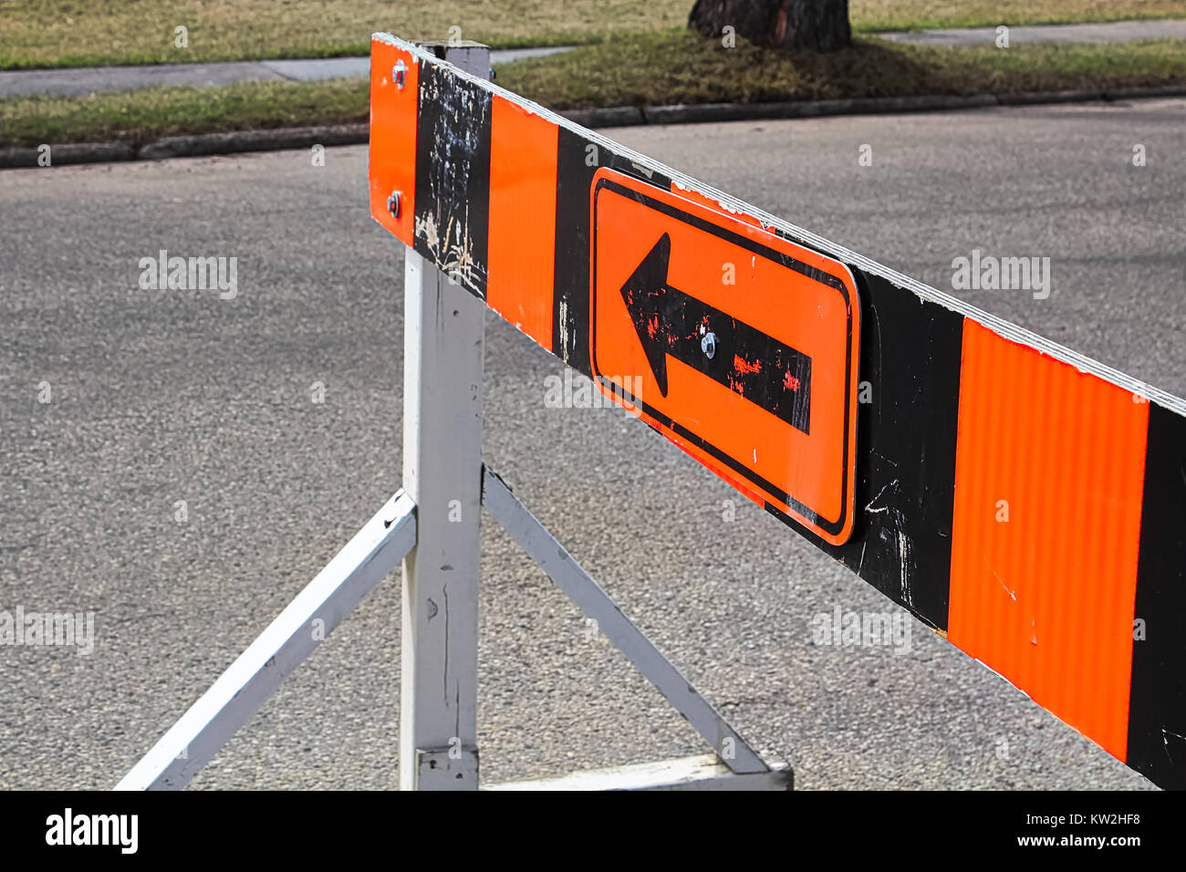 Tree Protection Flagging Temporary roadside construction barrier hi-res stock photography and ...