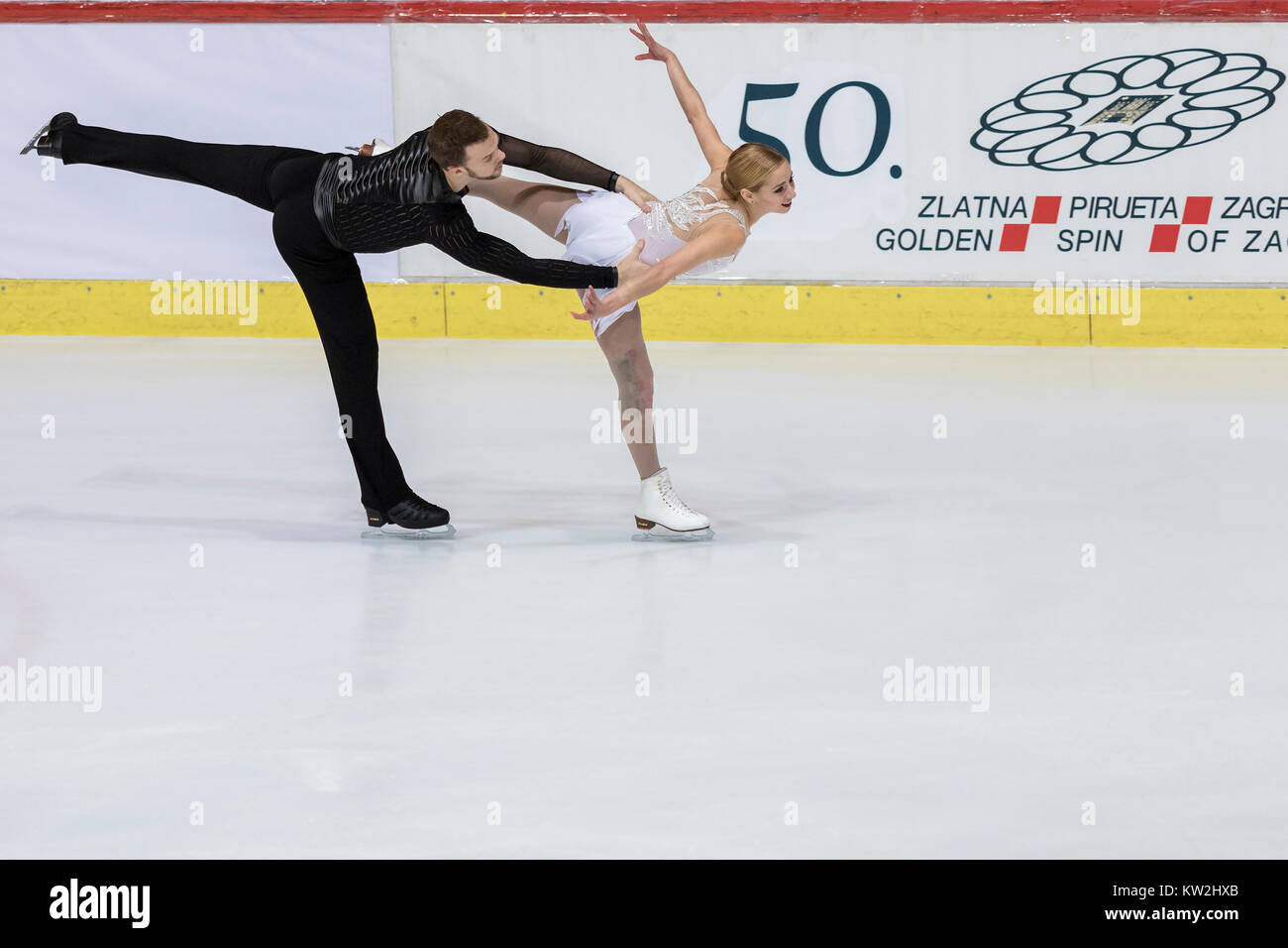 ZAGREB, CROATIA DECEMBER 08, 2017 Figure skating competition Golden