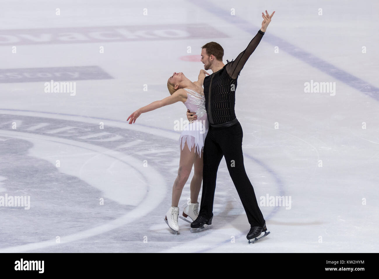ZAGREB, CROATIA DECEMBER 08, 2017 Figure skating competition Golden
