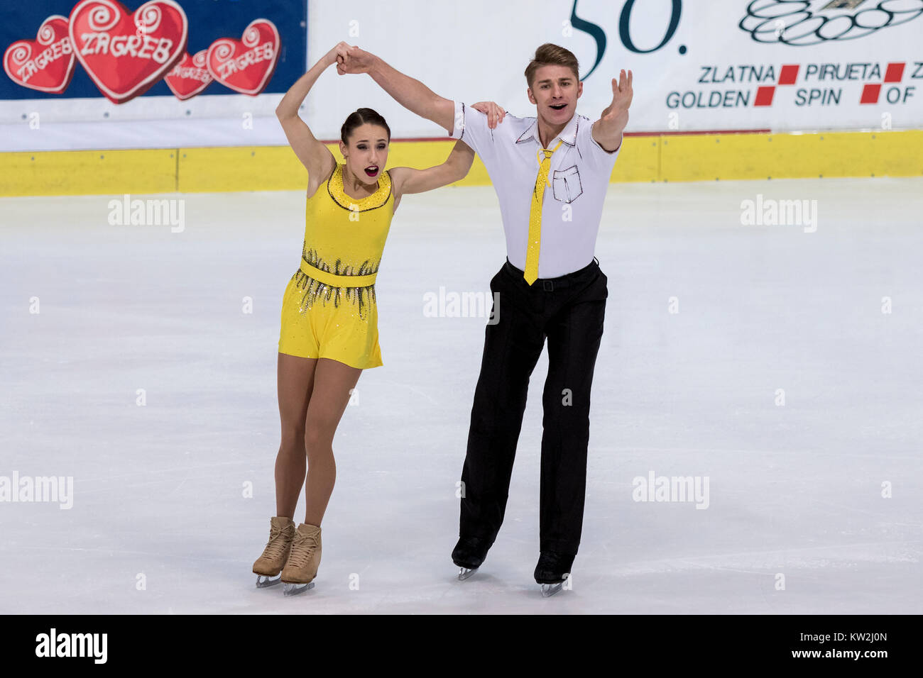 ZAGREB, CROATIA DECEMBER 08, 2017 Figure skating competition Golden