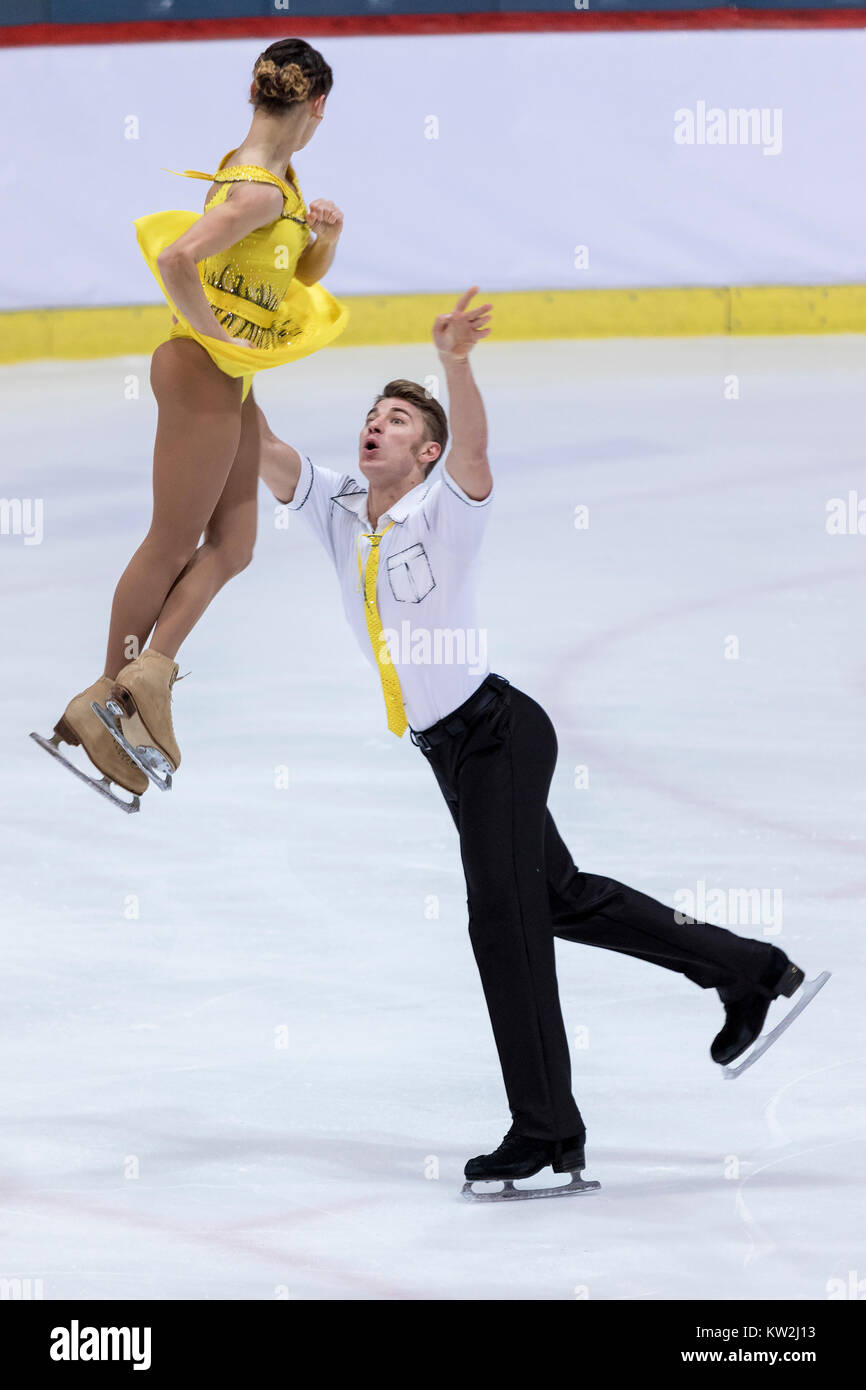 ZAGREB, CROATIA DECEMBER 08, 2017 Figure skating competition Golden