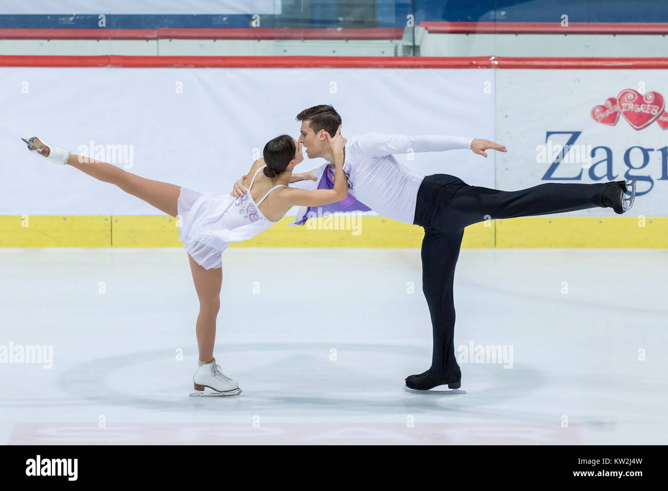 ZAGREB, CROATIA DECEMBER 08, 2017 Figure skating competition Golden