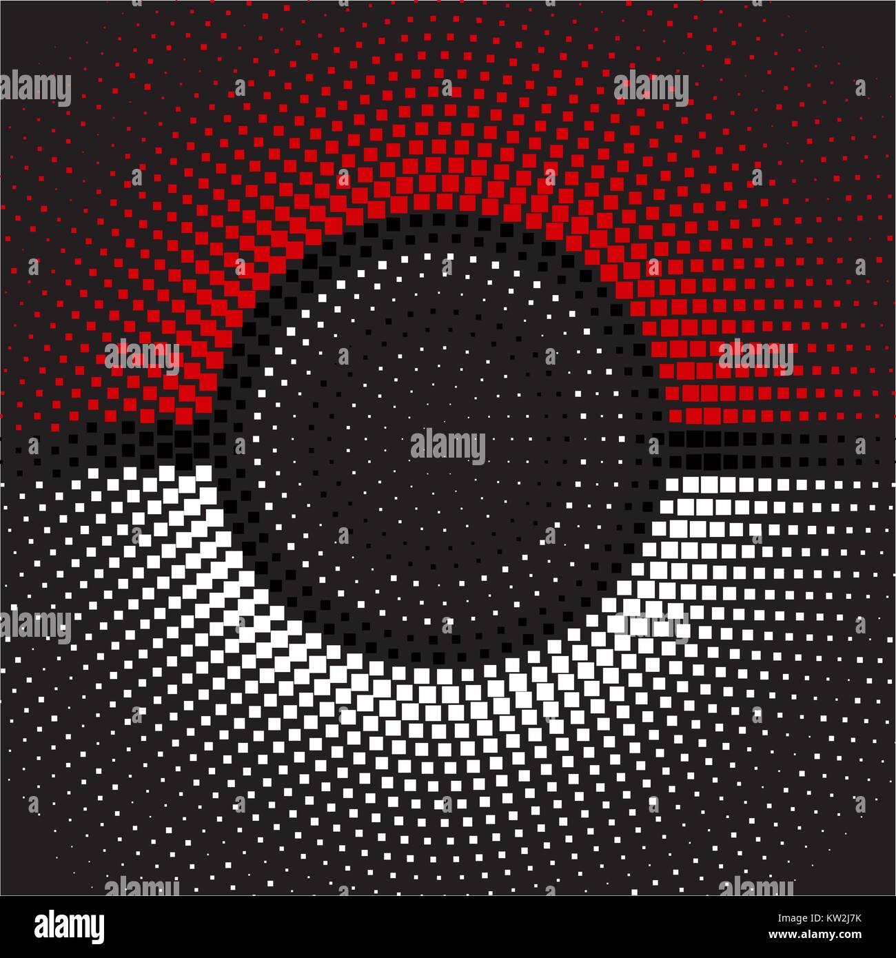 Half Tone Square Round Gradient Pokemon Ball Background Texture Stock Vector Image Art Alamy