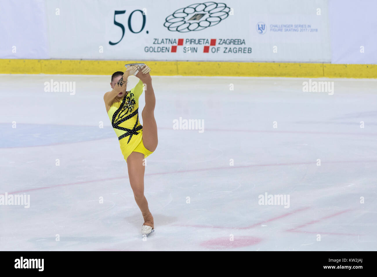 ZAGREB, CROATIA DECEMBER 08, 2017 Figure skating competition Golden