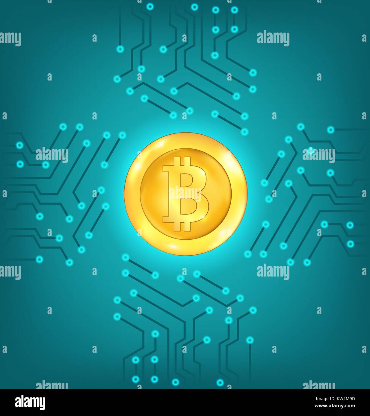 Circuit Background with Crypto Currency, Bitcoin, Virtual Money Stock  Vector Image & Art - Alamy
