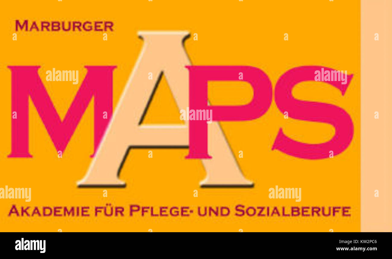 Logo marburger akademie fuer pflege und sozialberufe Stock Photo