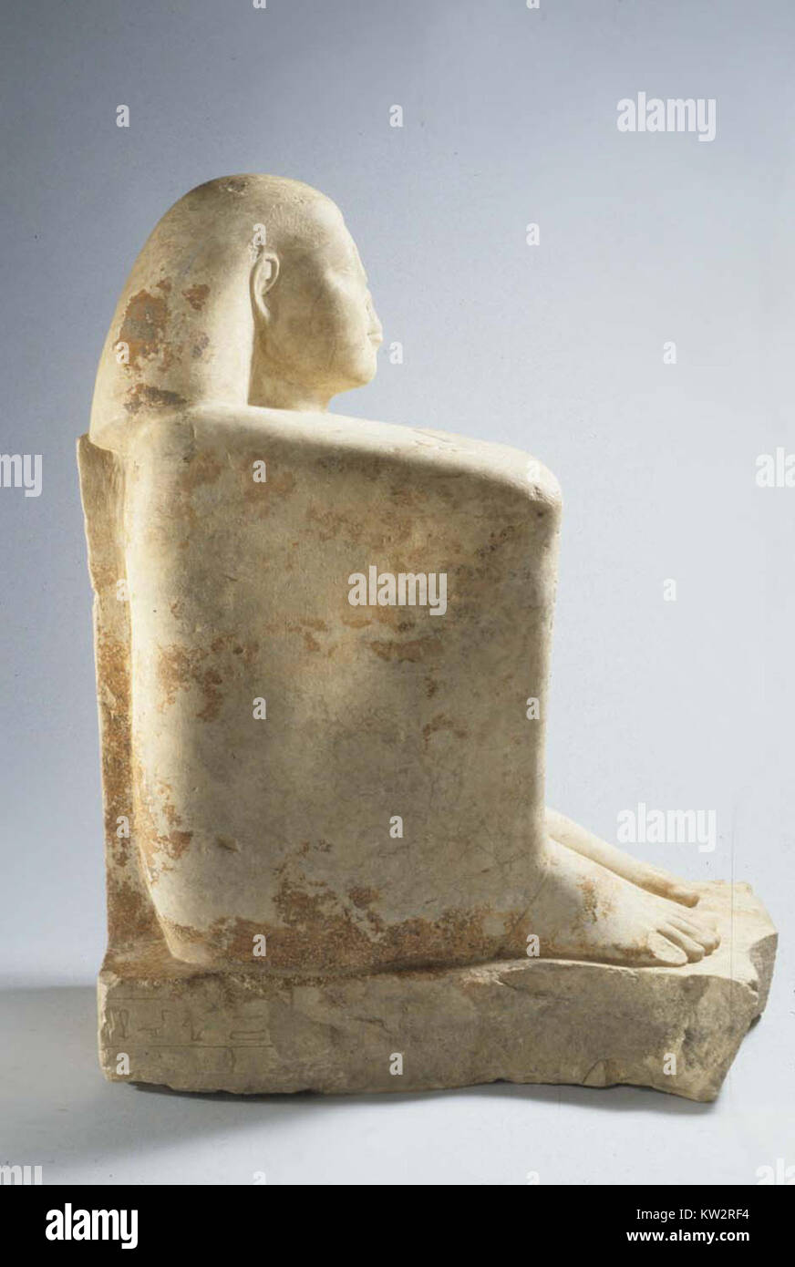 The Block Statue of Ankhwennefer is an ancient Egyptian sculpture housed in the MET collection. It represents Ankhwennefer, an individual from the 25th Dynasty of Egypt, captured in a block-like form typical of the periodâ€™s artistic style. Stock Photo
