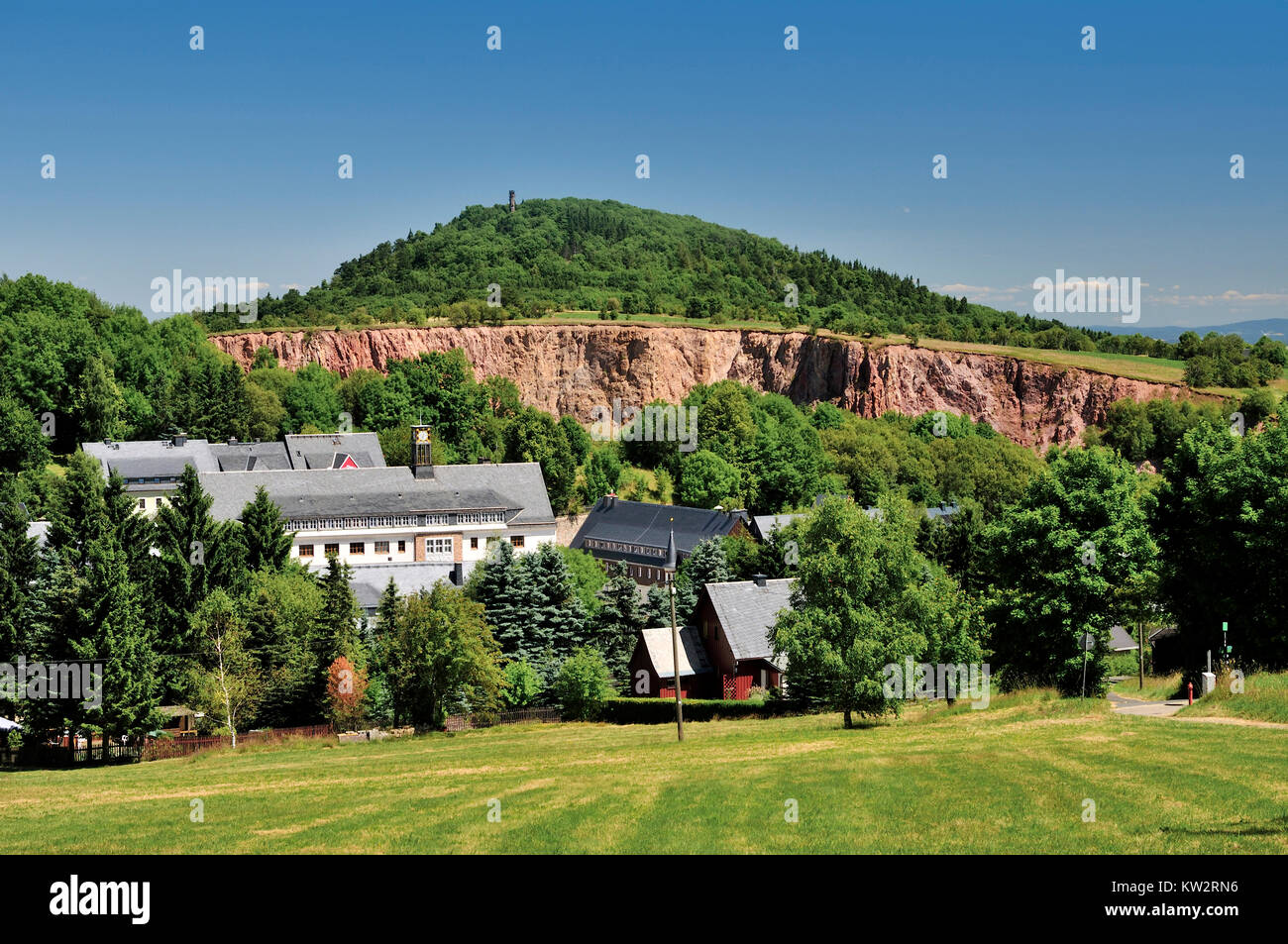 Old mountain, Pinge and mountain Geising, Osterzgebirge, Altenberg, Pinge und Geisingberg Stock Photo