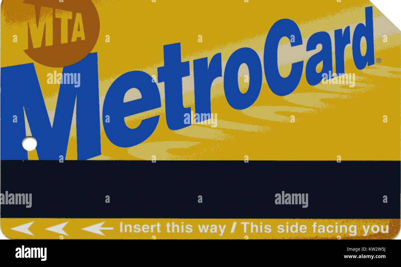 New York MTA Metro Card pass 2368 01 Stock Photo Alamy