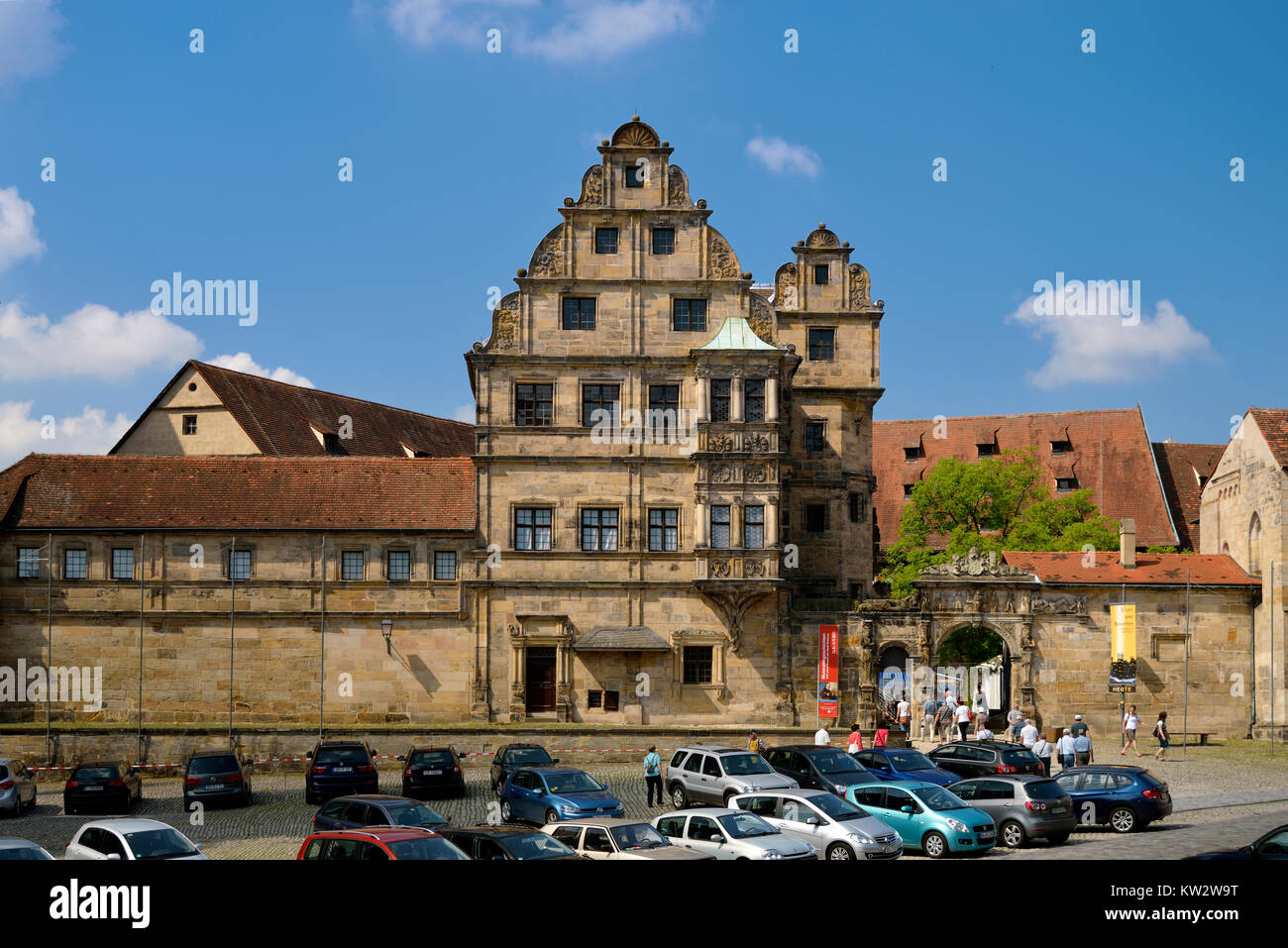 Old royal household on the cathedral place Bamberg, Bamberg, Alte Hofhaltung am Domplatz Bamberg Stock Photo