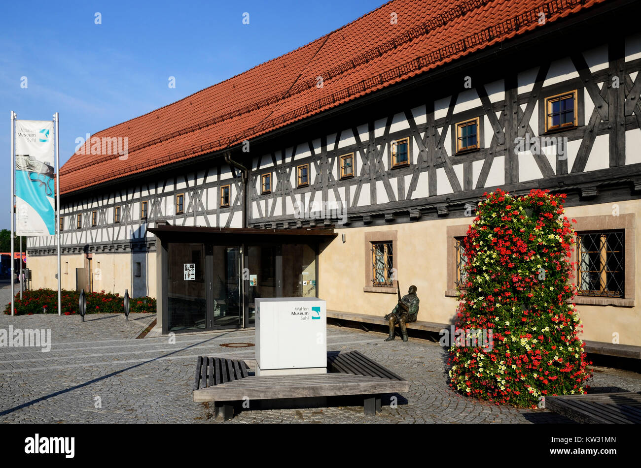 Weapon museum in the former malt house, Thuringia, Wallowing, Waffenmuseum im ehemaligen Malzhaus, Thueringen, Suhl Stock Photo