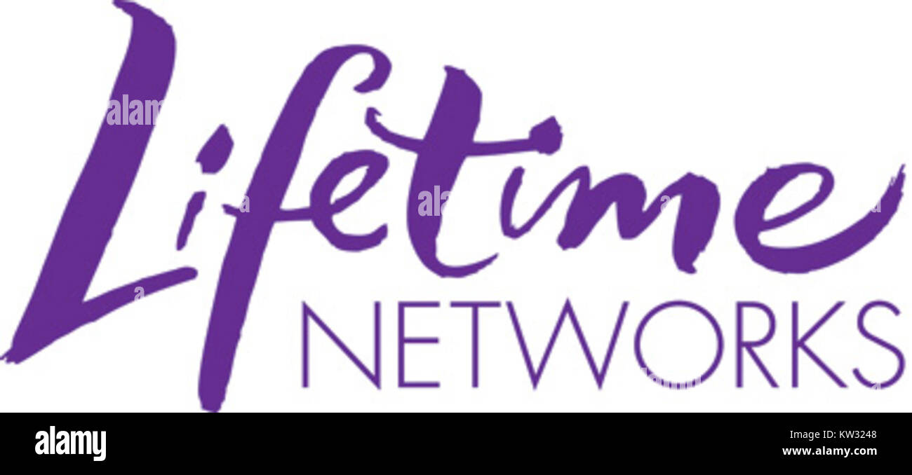 The Lifetime logo represents the network known for its original programming, movies, and content aimed at female audiences. The network has been influential in entertainment since its establishment. Stock Photo