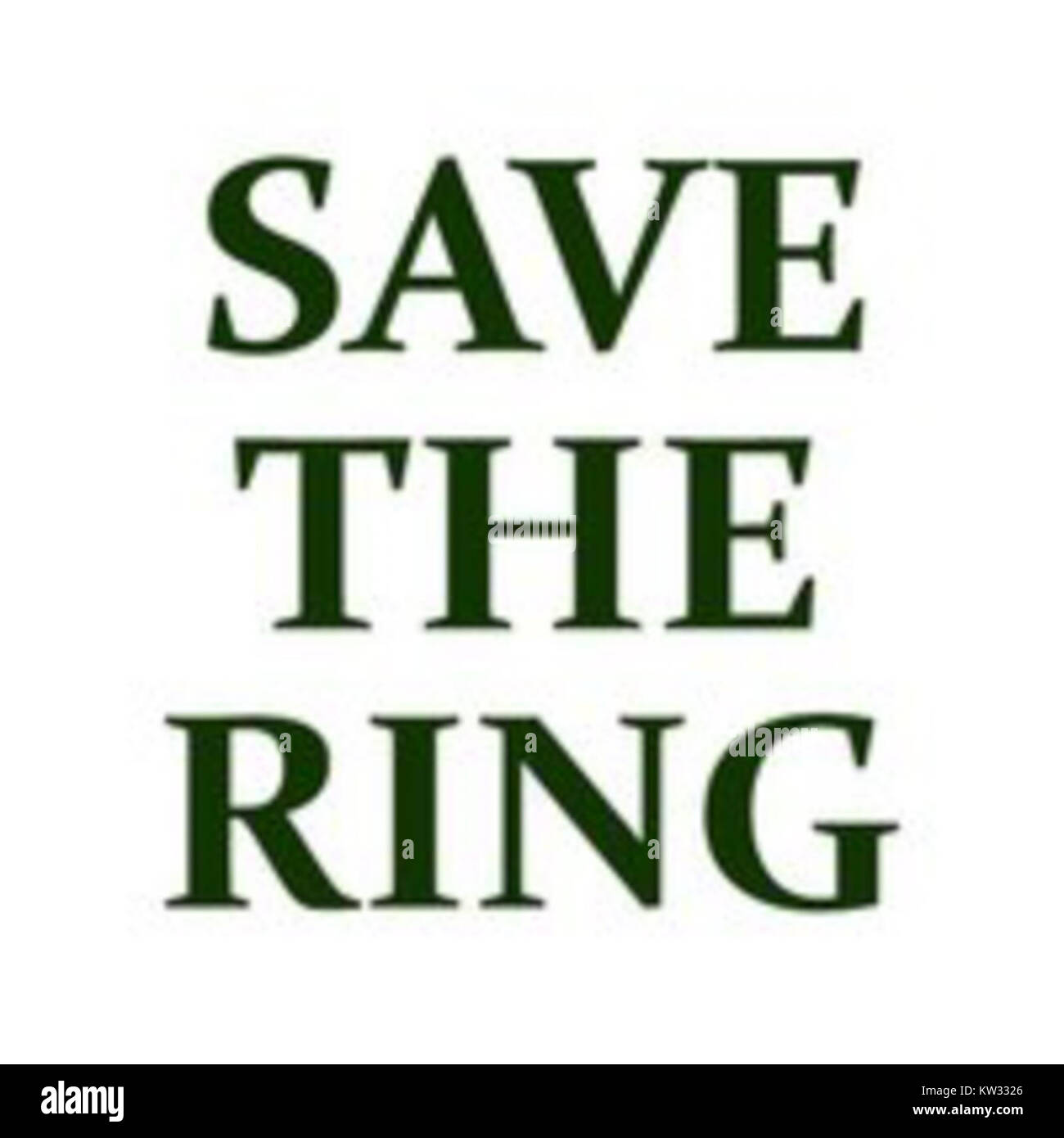 Save the Ring Logo Stock Photo Alamy