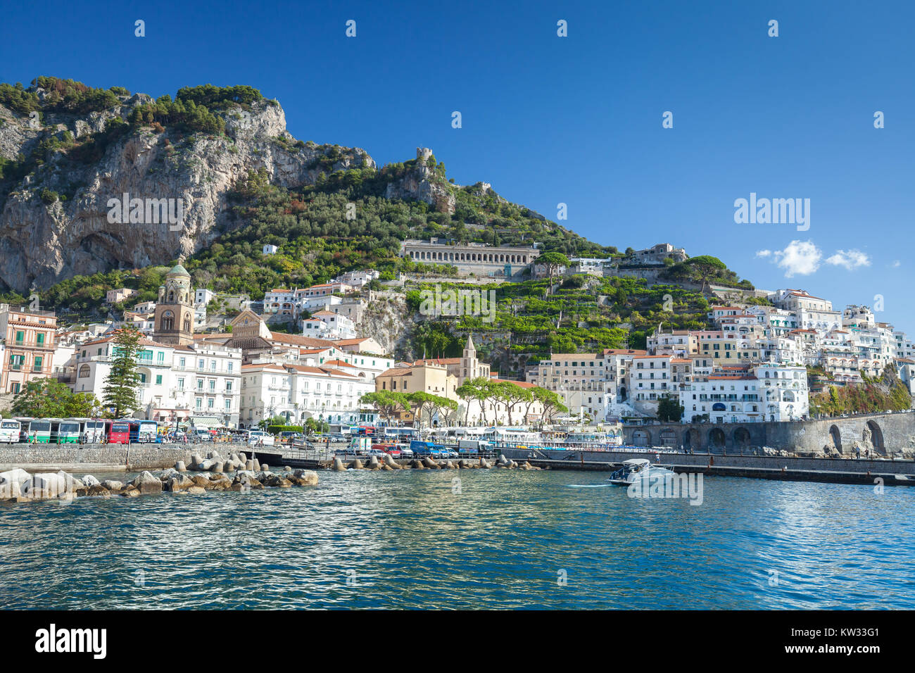 Amalfi resort landmark Stock Photo